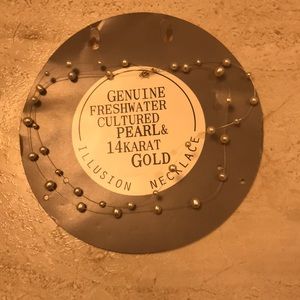 Freshwater cultured pearl illusion necklace